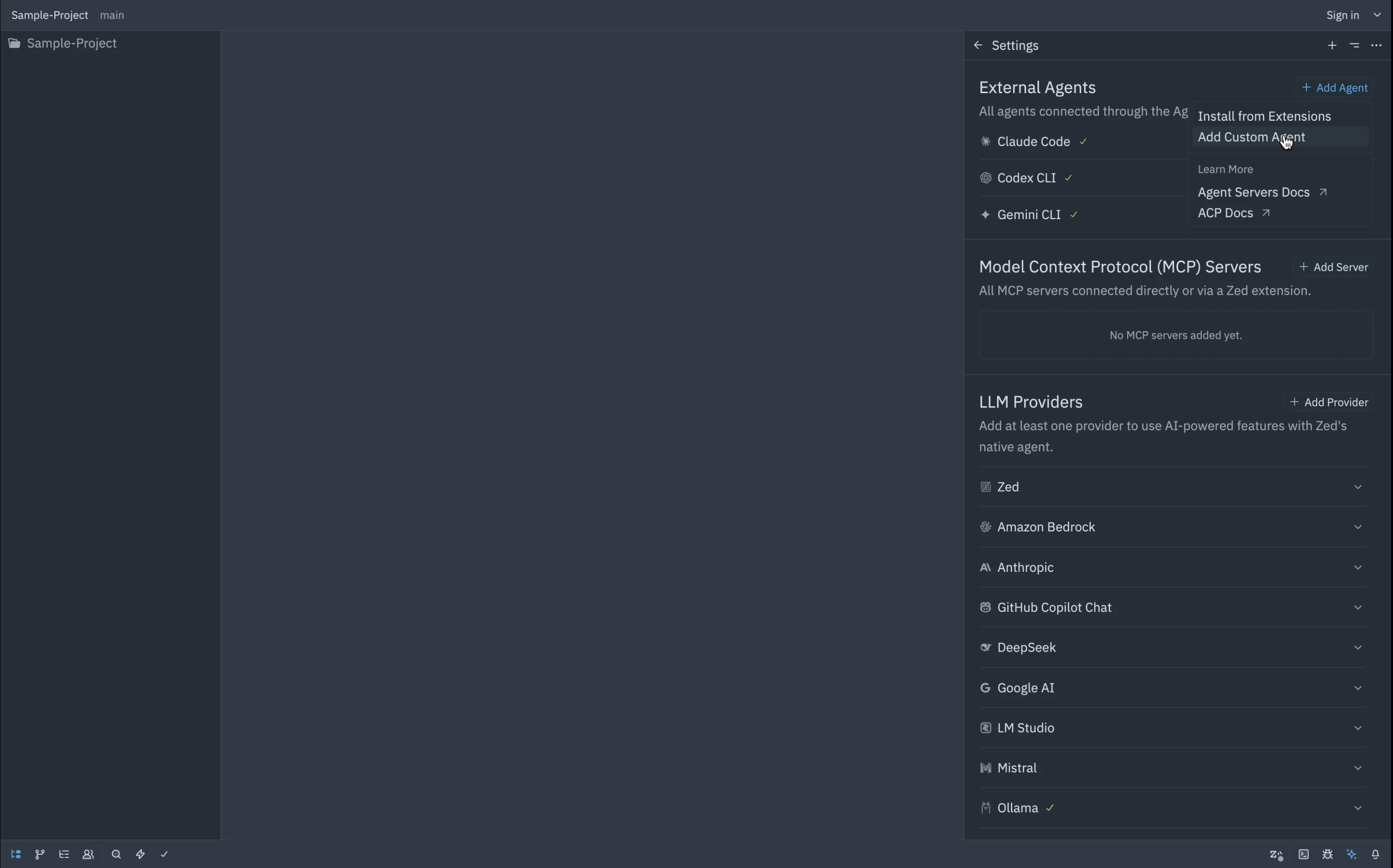 Step 2: Add Custom Agent