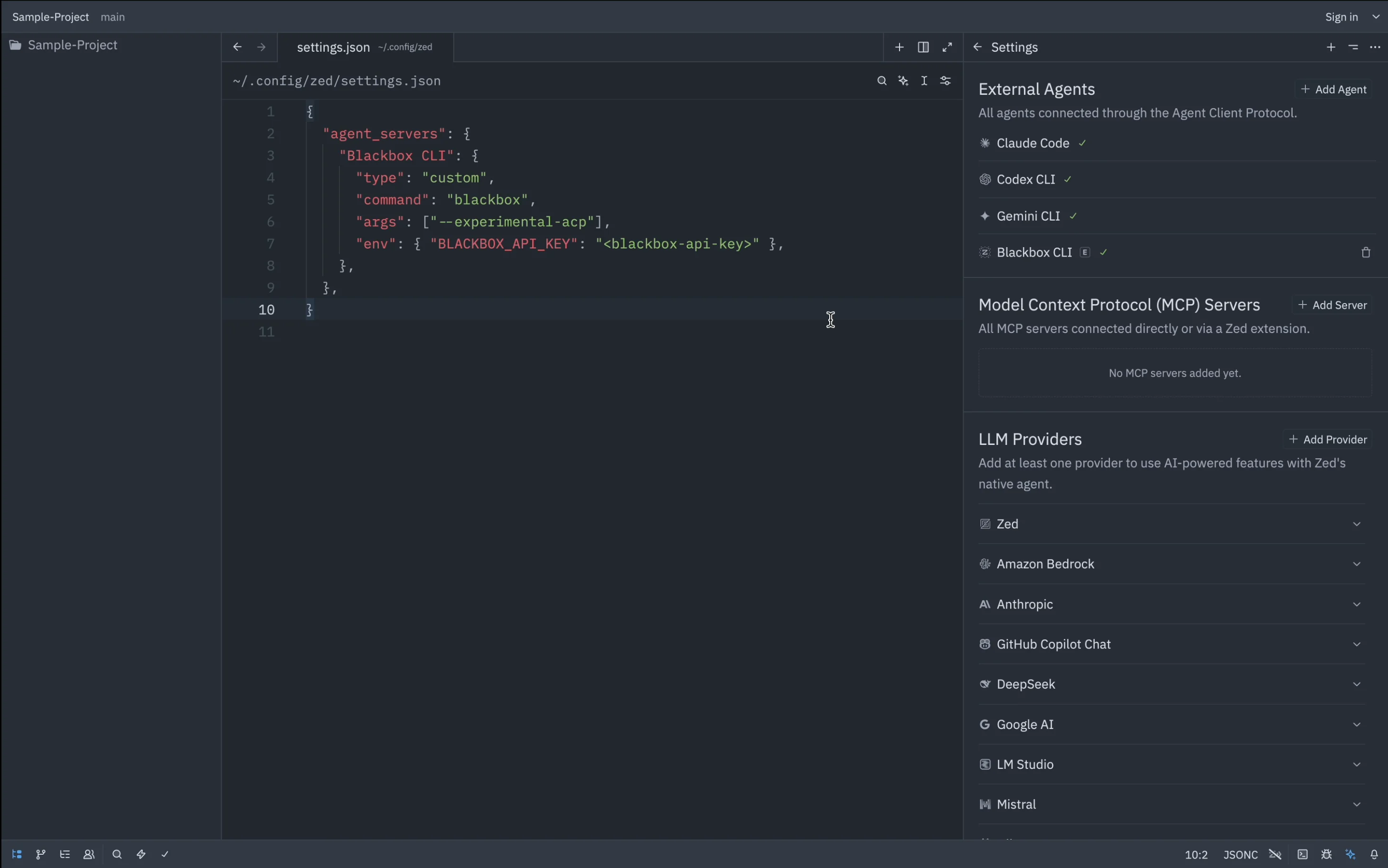 Step 3: Add Blackbox JSON Configuration