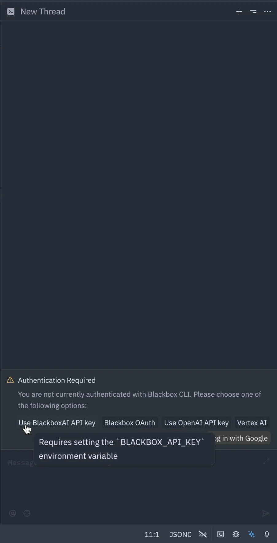 Step 5: Use Blackbox AI API Key Authentication